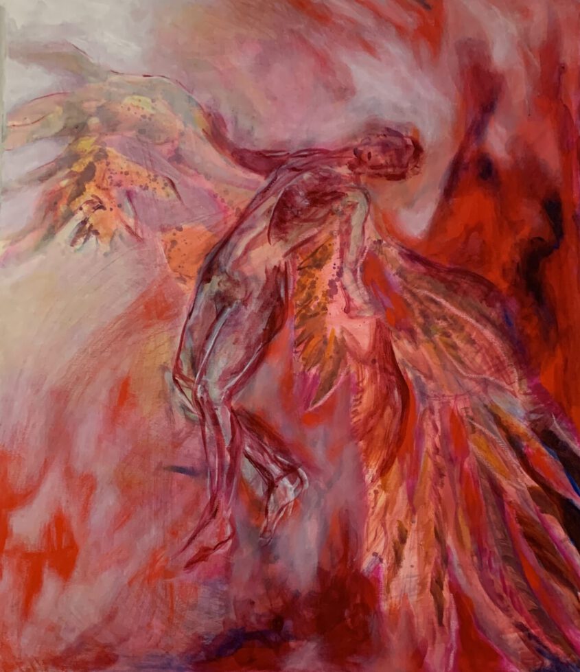 Ikarus III | 2021 | Mixed Media | 70 cm x 60 cm (27,5 in x 23,6 in)