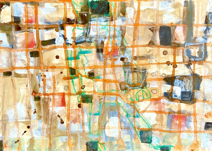 Moments IV | 2021 | Mixed Media on Paper | 25 cm x 30 cm (9,8 in x 11,8 in)