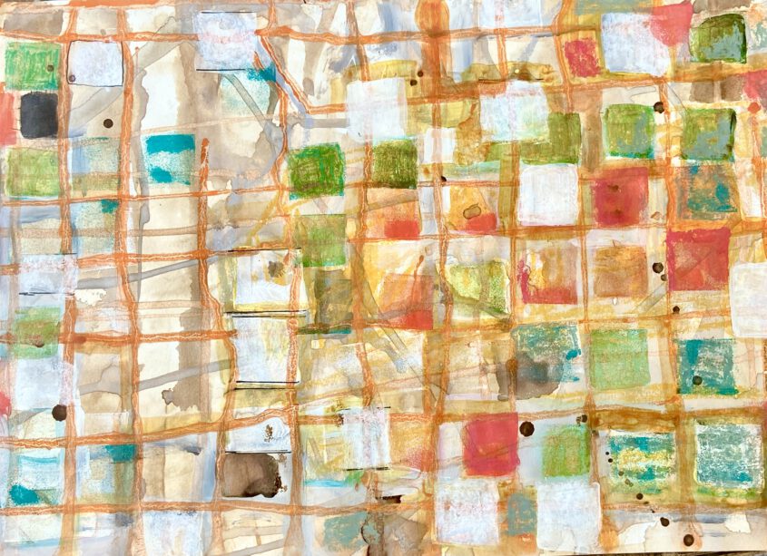 Moments V | 2021 | Mixed Media on Paper | 25 cm x 30 cm (9,8 in x 11,8 in)